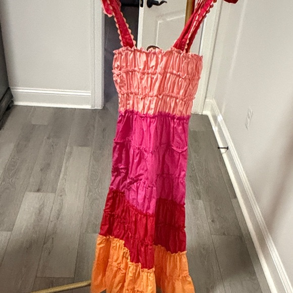 English Factory Pink Ruffled Dress - Picture 3 of 3